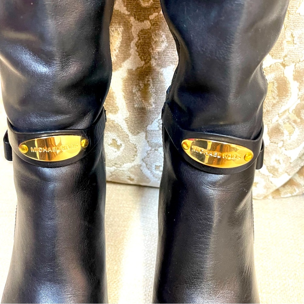 Michael Kors | Boots | Arly | Heeled | Leather | Black | 8.5 - Picture 5 of 7